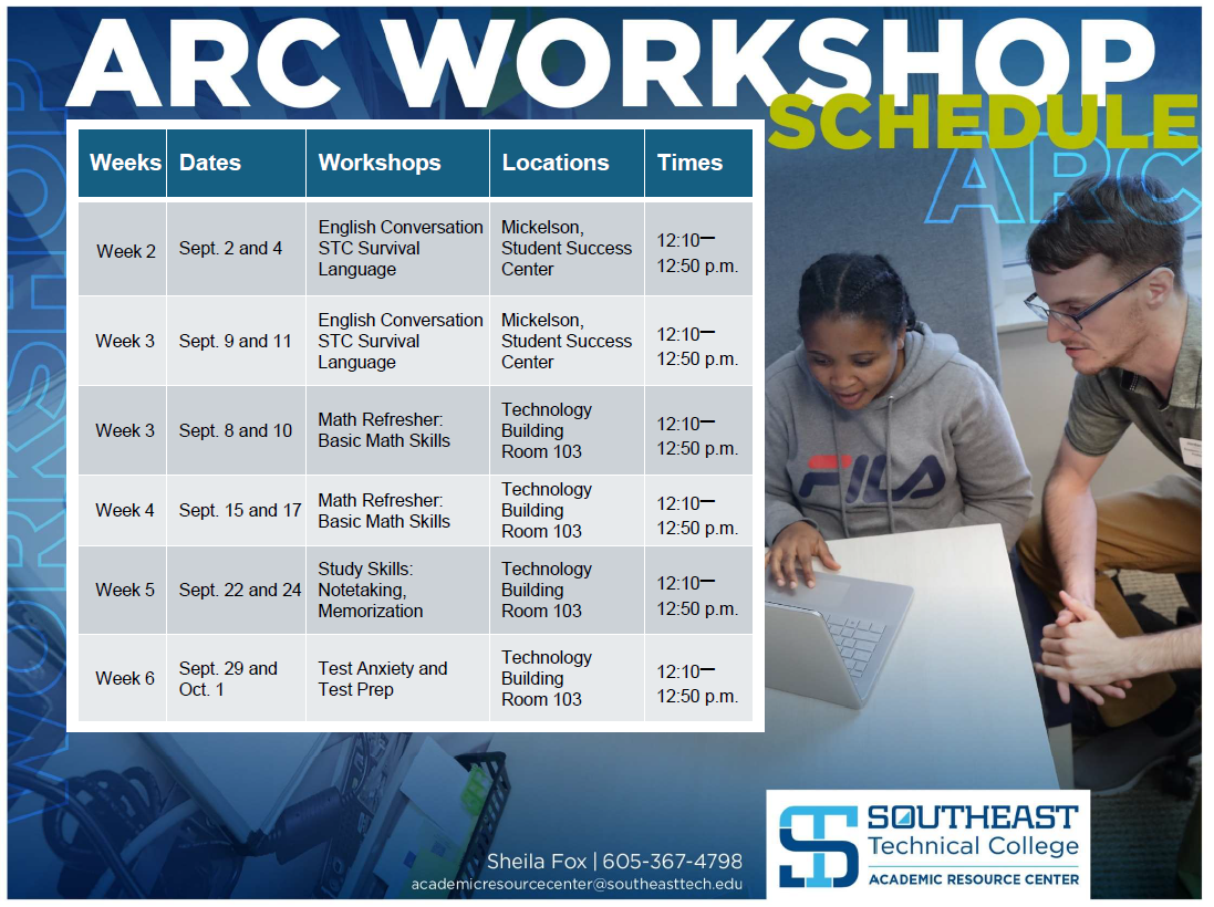ARC Workshop Schedule for September